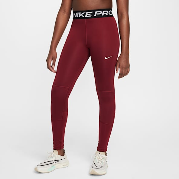 Nike burgundy tights shop
